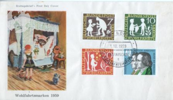 D FDC 0322 / 0325 ● - 1959 10 001